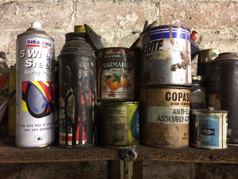Oil and grease cans of various kinds and vintages